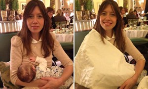 Lou Burns, who was asked to "cover up" by Claridges.